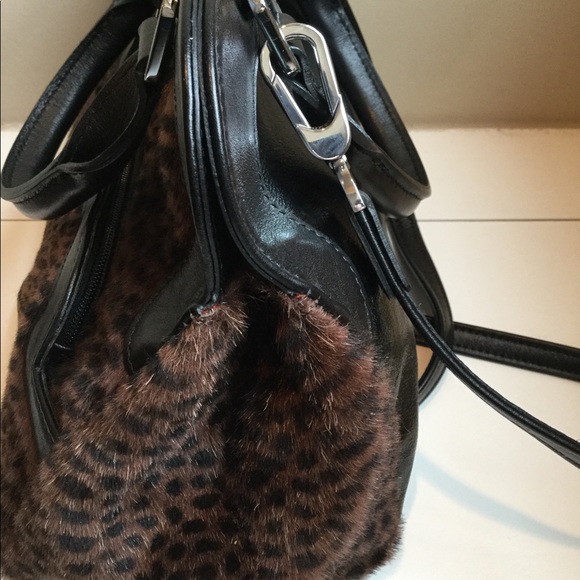Longchamp leather & pony hair leopard print bag - Picture 6 of 12